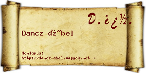 Dancz Ábel névjegykártya